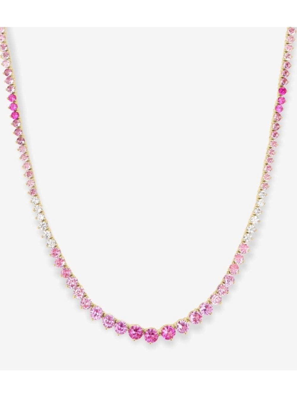 NWT Melinda Maria Gold “Not Your Basic Graduated Ombré Tennis Necklace” - Picture 8 of 8